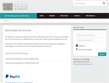 Tablet Screenshot of cheapservicemanuals.com